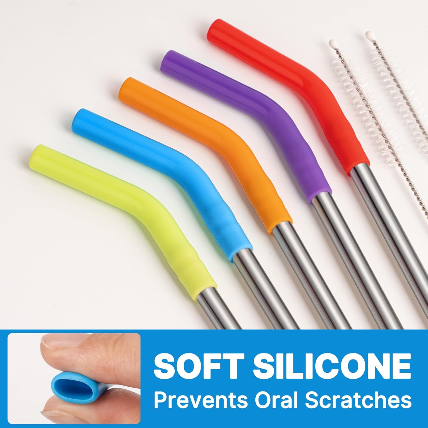 Stainless Steel Straws for 30 oz YETI Tumbler,9.5" Metal Reusable Replacement Straws - Image 3