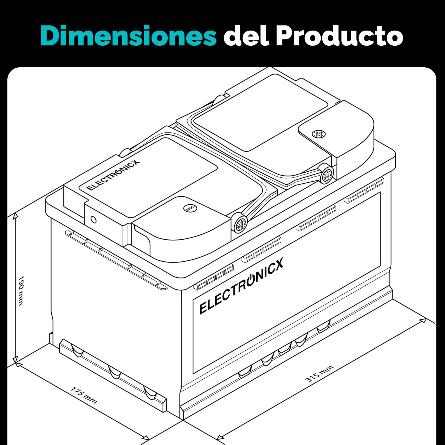 Batería AGM 110Ah 12V de Ciclo Profundo – Sin Mantenimiento, Ideal para Barco, Coche, Caravana, Energía Solar y Sistemas Off Grid