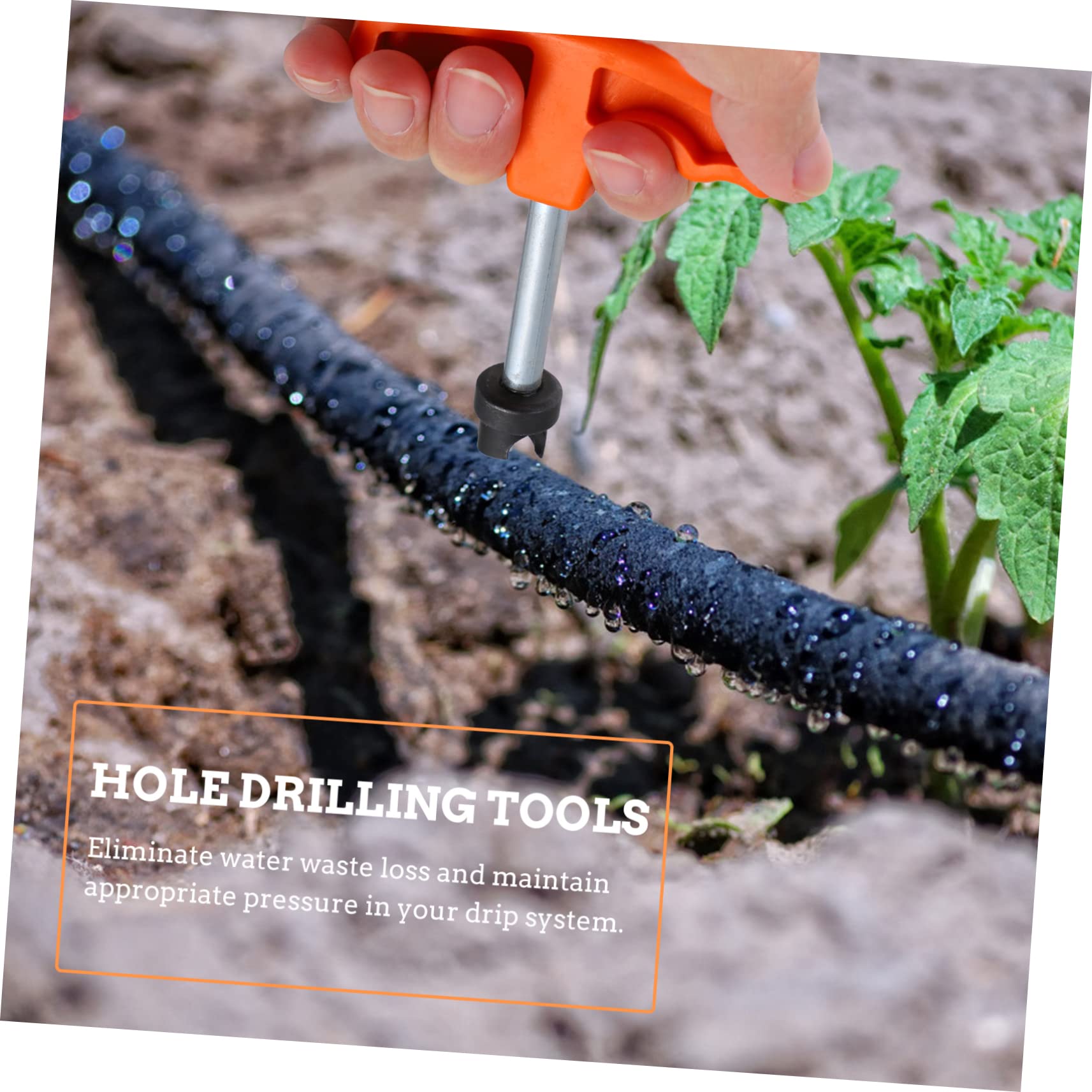 ORFOFE 3pezzi Utensile Perforatore Per Irrigazione Punzoni Per Giardinaggio Strumento Per Installazione Gocciolatori e Nebulizzatori Facile Usare Per e
