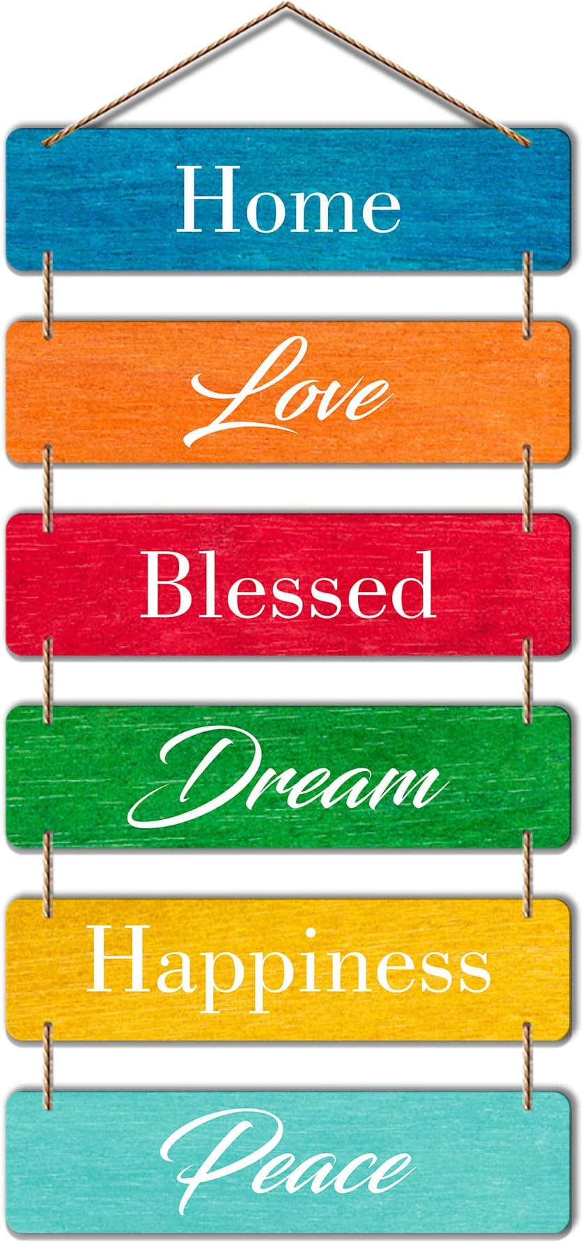 Artvibes Decorative Wall Hanging Wooden Art Decoration item for Living Room | Bedroom | Home Decor | Gifts | Quotes Decor Painting | Wall Art For Hall | Mdf Wall Decoration,Set of 6(WH_3203NN)
