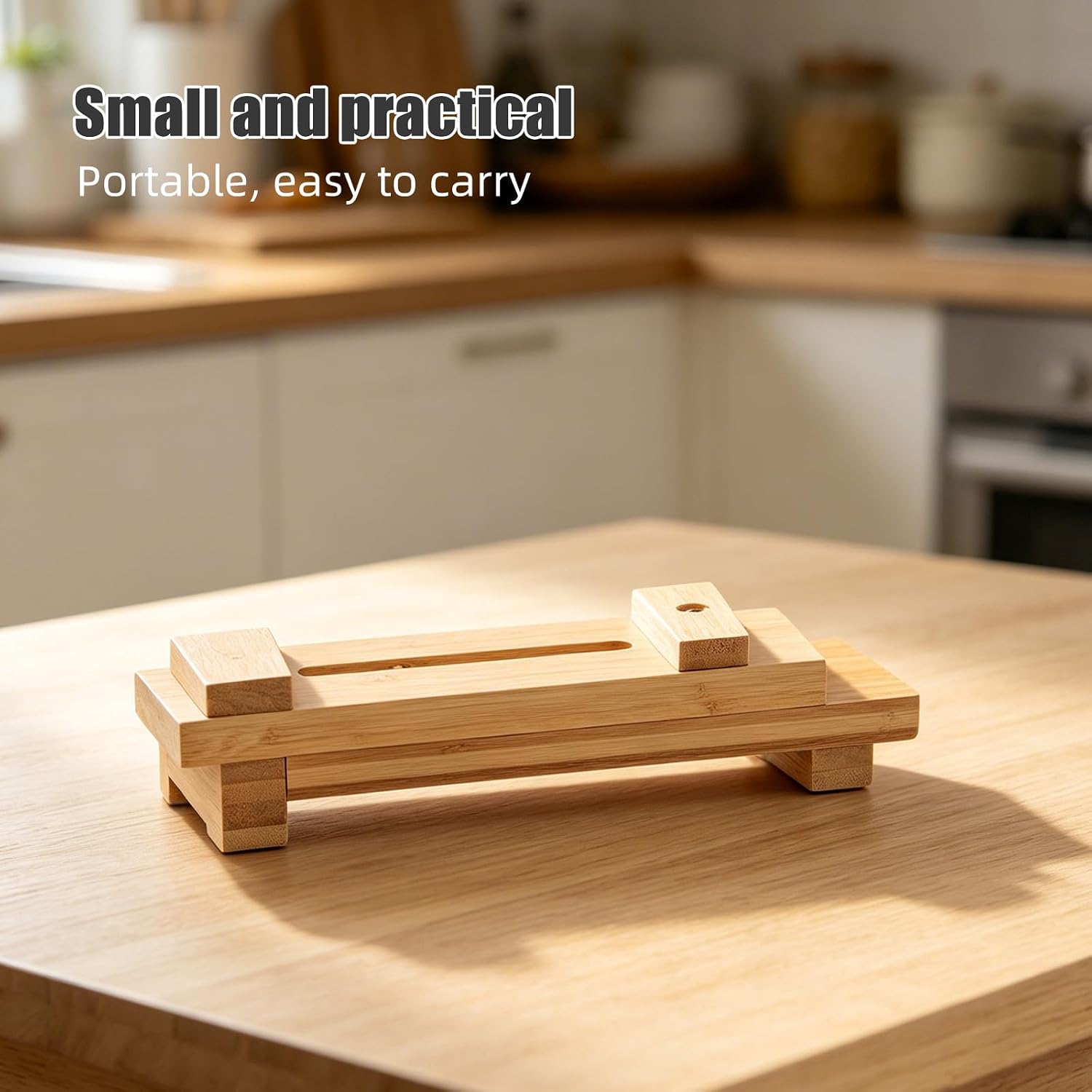 Adjustable Whetstone Sink Bridge Bamboo 12.4" - Sharpening Stone Base Non Slip with Adjustable Slider - Over the Sink Sharpening Station for Home Kitchen Chef