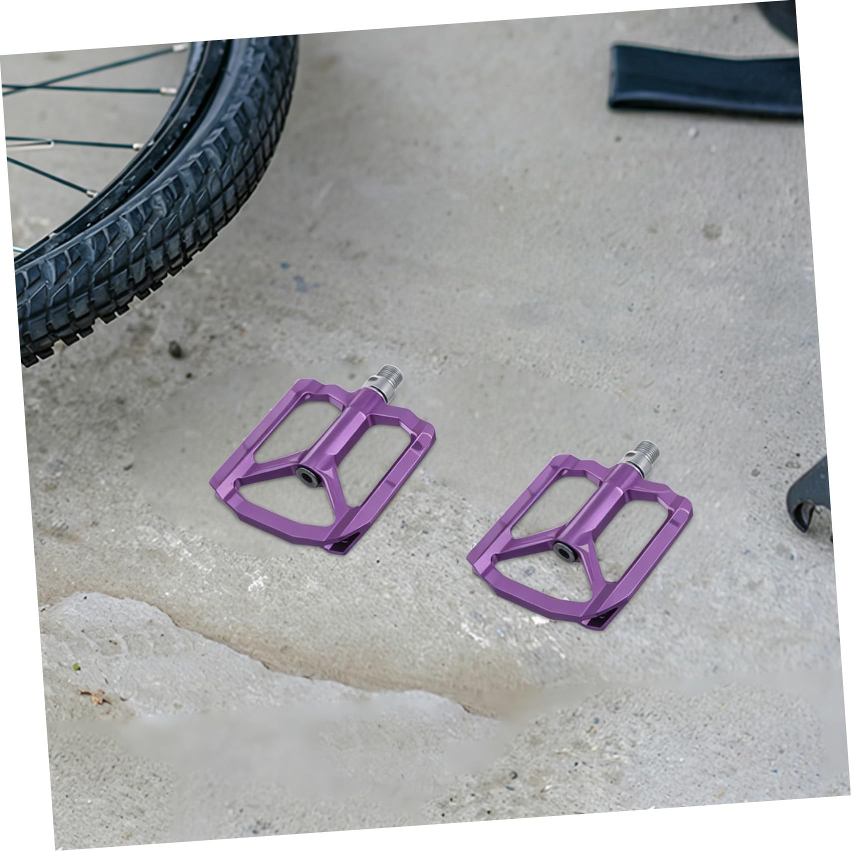 INOOMP Plattformpedale Für Mountainbikes rutschfeste Universalpedale Mit Dreilagiger Dichtung Lila
