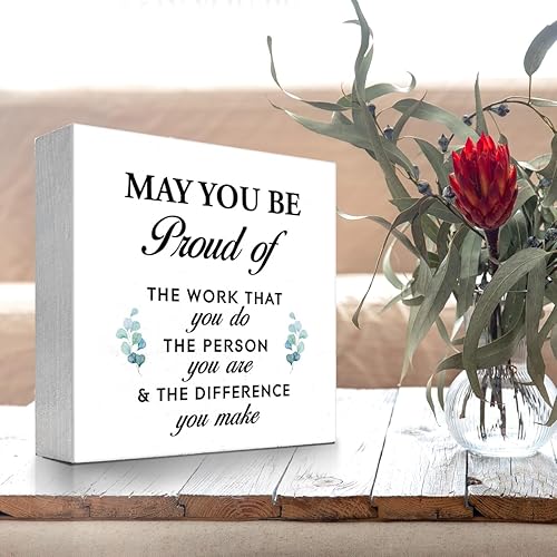 Miniatura 4 de Cartel de caja con citas inspiradoras con texto en inglés May You Be Proud of the Work You Do, caja motivacional para decoración de pared en el