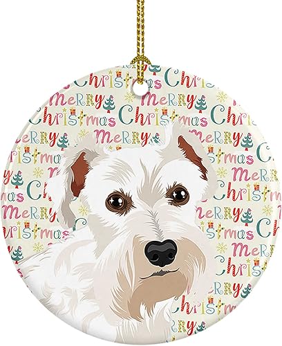 Miniatura 52 de Caroline's Treasures Adorno navideño de husky siberiano en blanco y negro #2 de cerámica para árbol de Navidad, decoración colgante para el hogar,