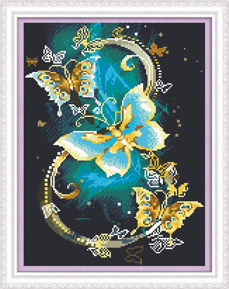 Abillyn Kreuzstich-Set 'Seeblick' - Vorgedruckt Mit Allem Zubehör Für Anfänger & Fortgeschrittene