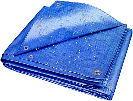 Windscreen4less 5 x 7 General Multiple Purpose 5 Mil Waterproof Blue Poly Tarp
