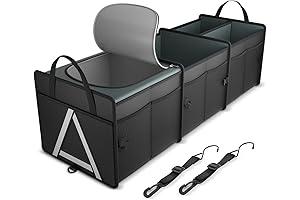 K KNODEL 3-Compartment Sturdy Car Trunk Organizer With Cooler Bag