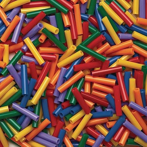 Colorations STRS - Cuentas de paja de plástico para joyas, collares, pulseras, manualidades, pasatiempos y habilidades matemáticas tempranas,