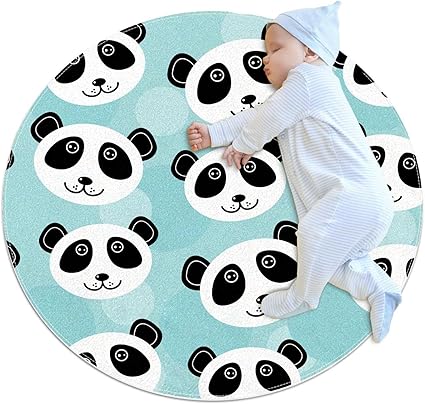 Tapis De Salon Panda De Dessin Anime Mignon Tapis De Jeu Pour Enfants Tapis De Rampe Pour Bebe Tapis Antiderapant Pour Salon Chambre A Coucher Decor De Creche 70cm Amazon Fr Cuisine
