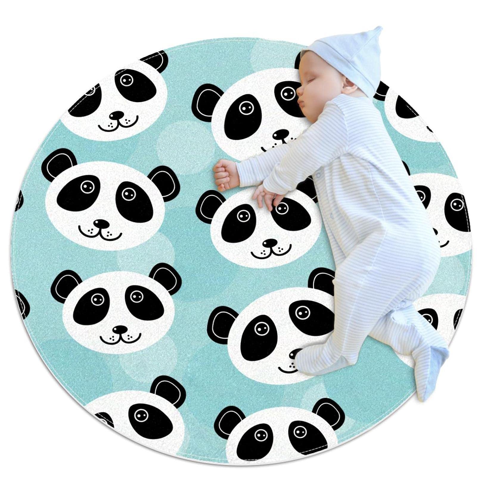 Tapis pandas mignons de chambre à coucher et salle de jeux enfant