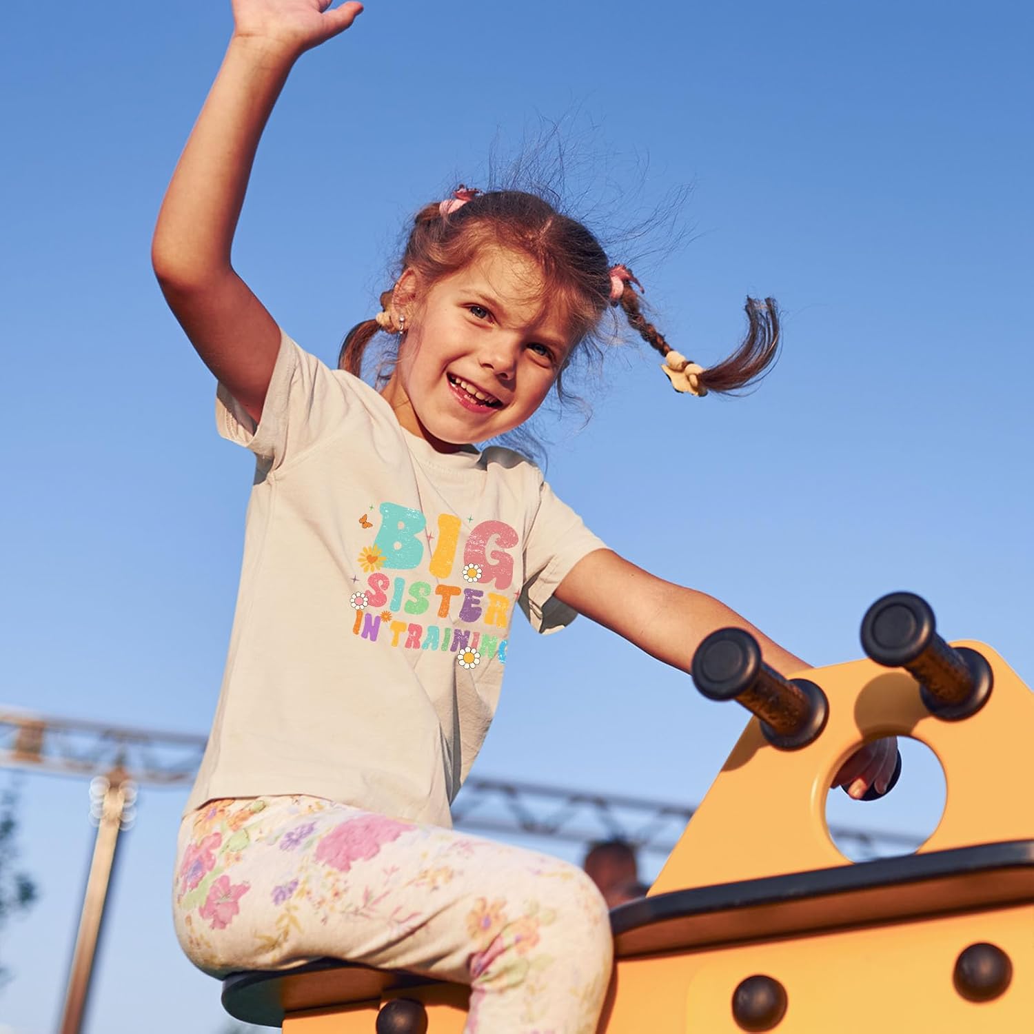 Toddler Girl Big Sister Shirt Bigger Biggest Sister Tshirts Cotton Short Sleeve Tees 2-10 Years - Image 2