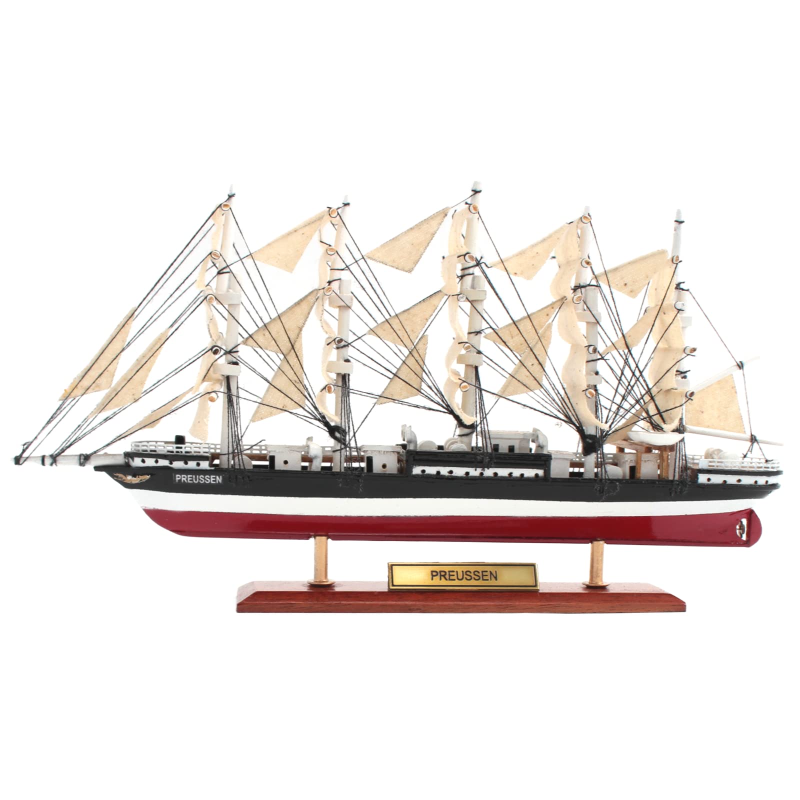 Büttner Sammler Edition Modellschiff Schiffsmodell Modellbau Holzmodell Standmodell klein zur Dekoration kein Bausatz Flying P-Liner PREUSSEN 20cm