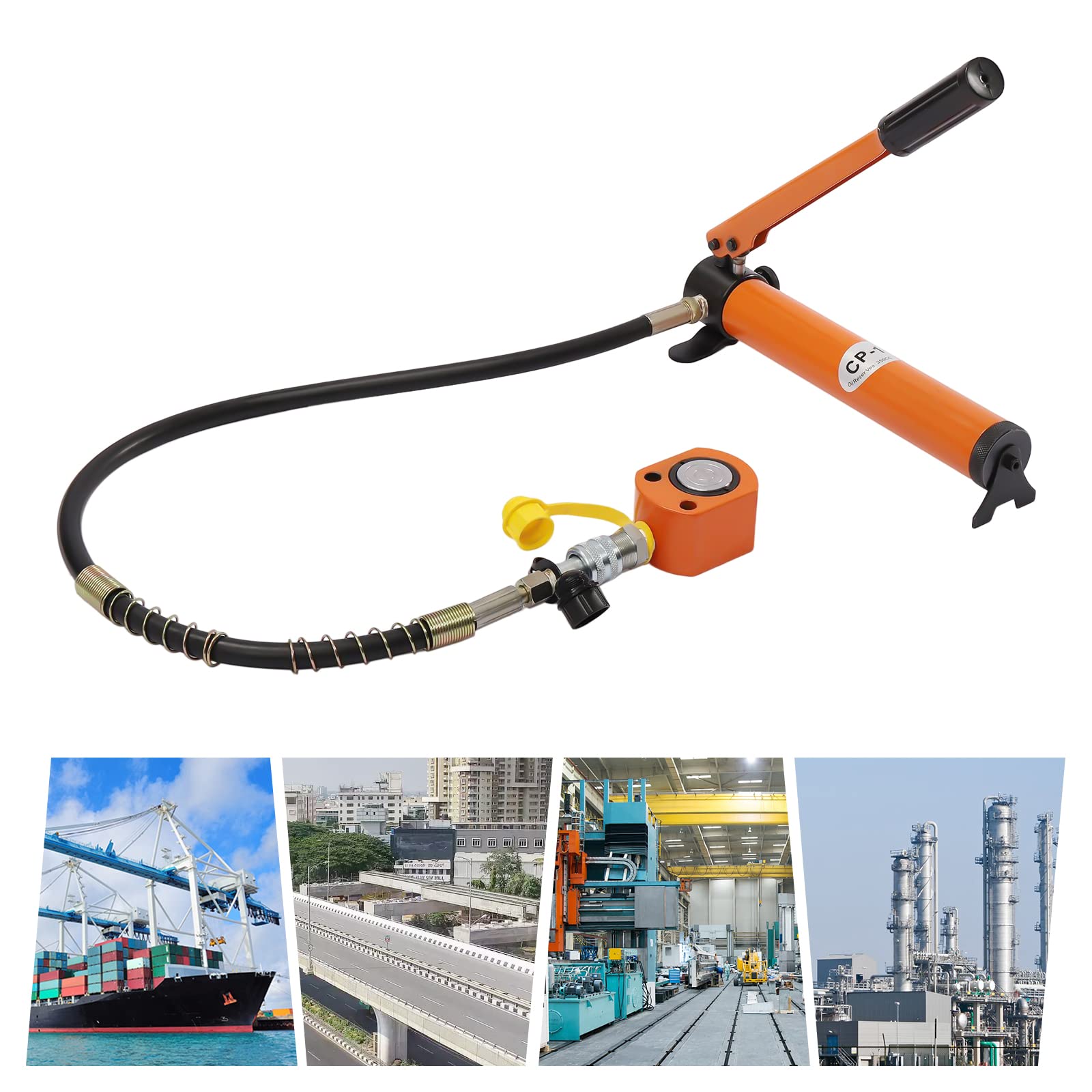 Bomba hidráulica manual, 10T, bomba de mano hidráulica, cilindro hidráulico con 70 Mpa 350 CC, gato hidráulico portátil, prensa hidráulica, cilindro hidráulico