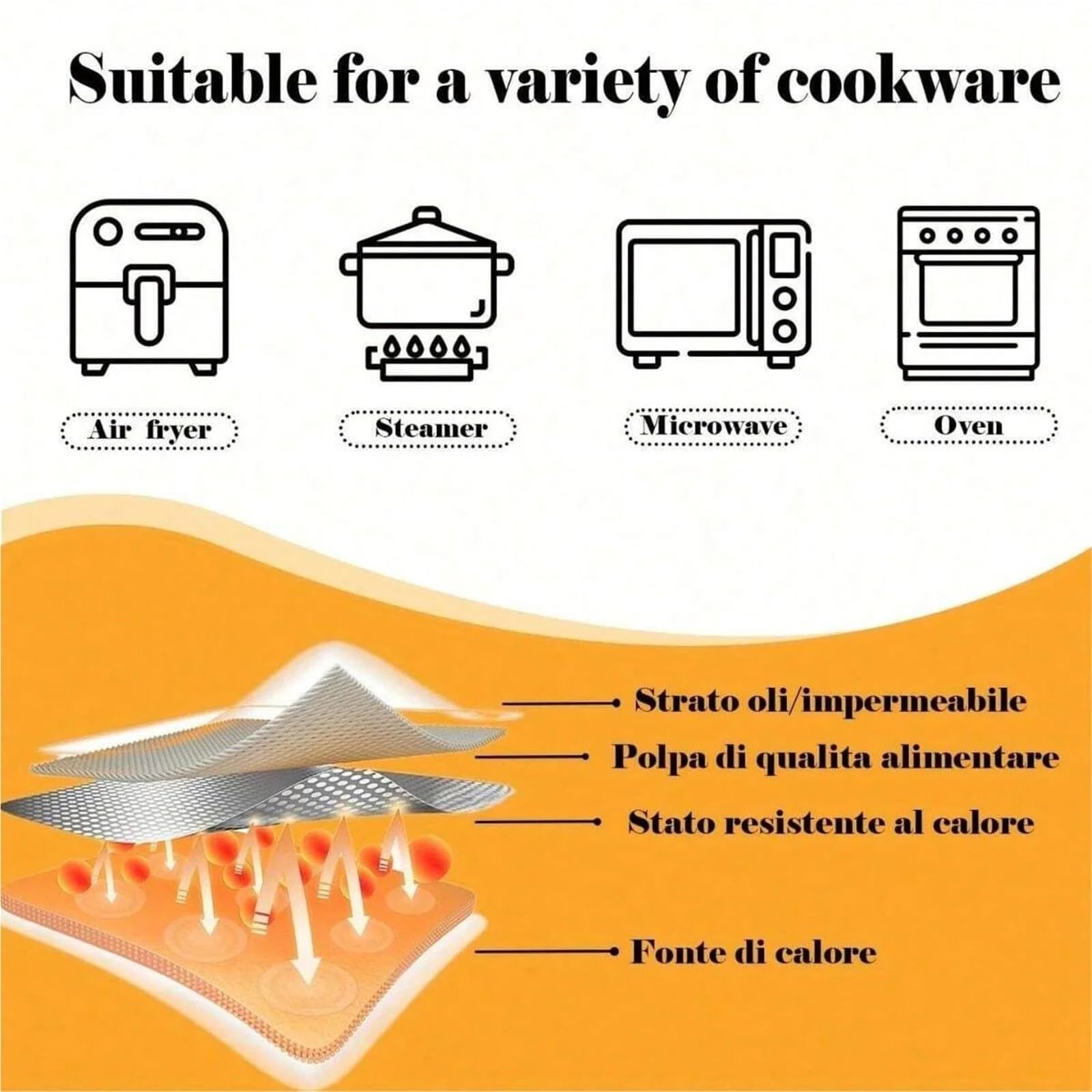Lot de 400 feuilles papier jetables antiadhésives for friteuse à air, rondes, accessoires cuisine Pour Air Fryer