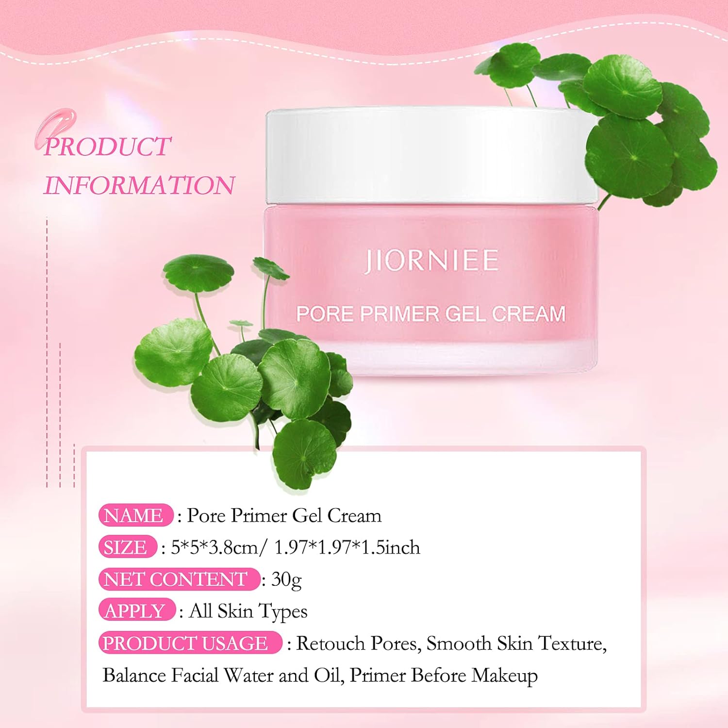 Jelly Pore Primer Gel Cream, Base Makeup Primer for Flawless Face, Invisible Pore Control Oil Moisturizing Separation Cream Foundation Primer, Pore Concealer Primer Isolating Pore and Smooth Skin, 30g : Beauty & Personal Care