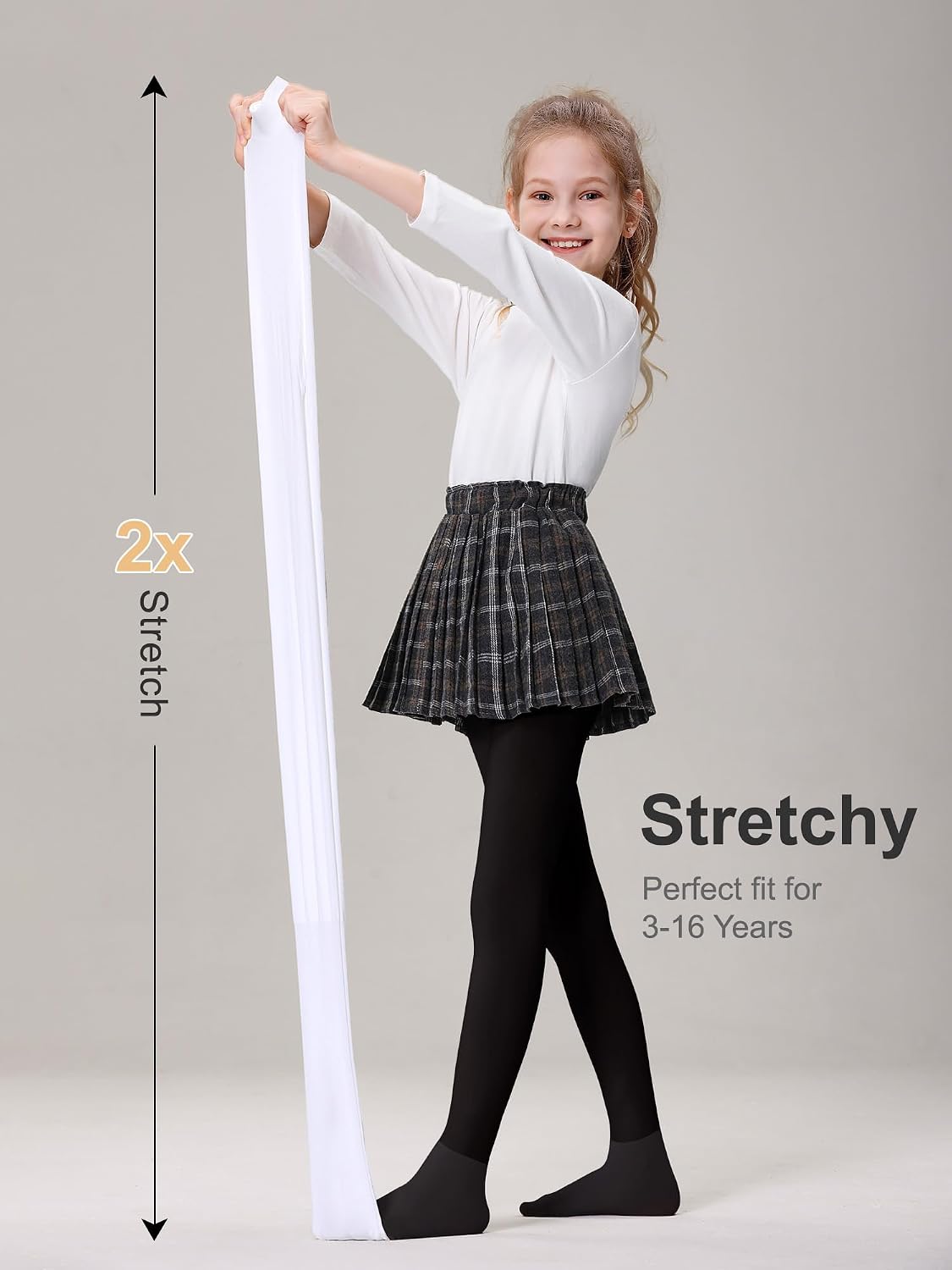 DIPUG Tights for Girls Warm Pantyhose School Footed Stockings