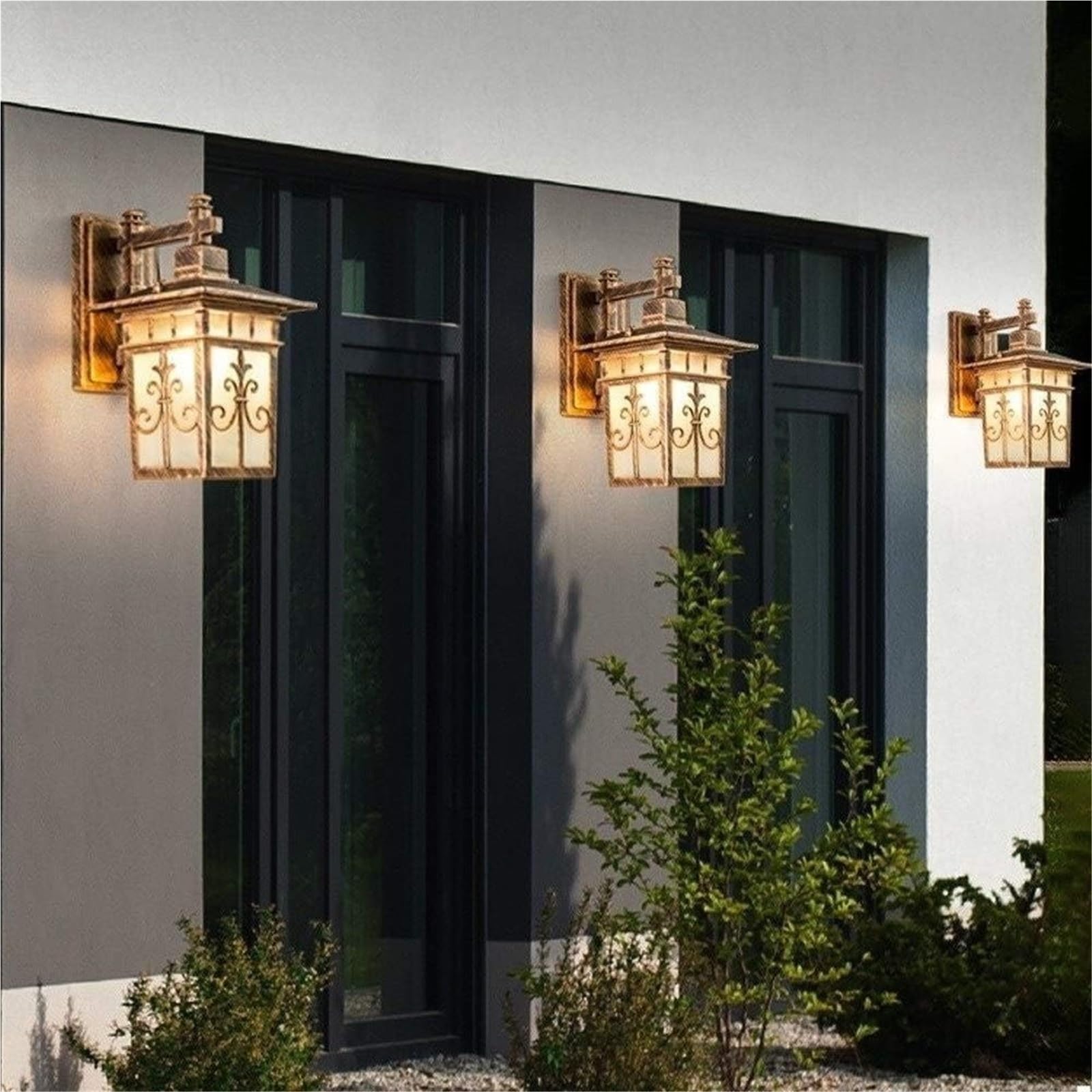 XANAYXWJ Wiktoriański kinkiet zewnętrzny – wodoodporny aluminiowy kinkiet IP55 na patio, werandę i ogród