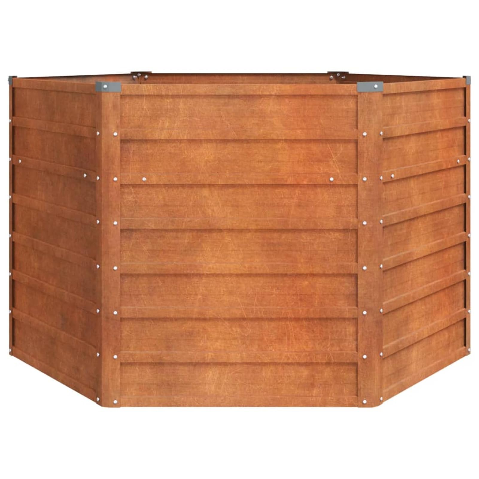 Festnight Jardinera Elevada 129 x 129 x 77 cm Macetero Acero Corten Jardinera Rectangular Macetas Exterior Macetas Rectangular Arriate de Altura de Exterior Balcón Terraza