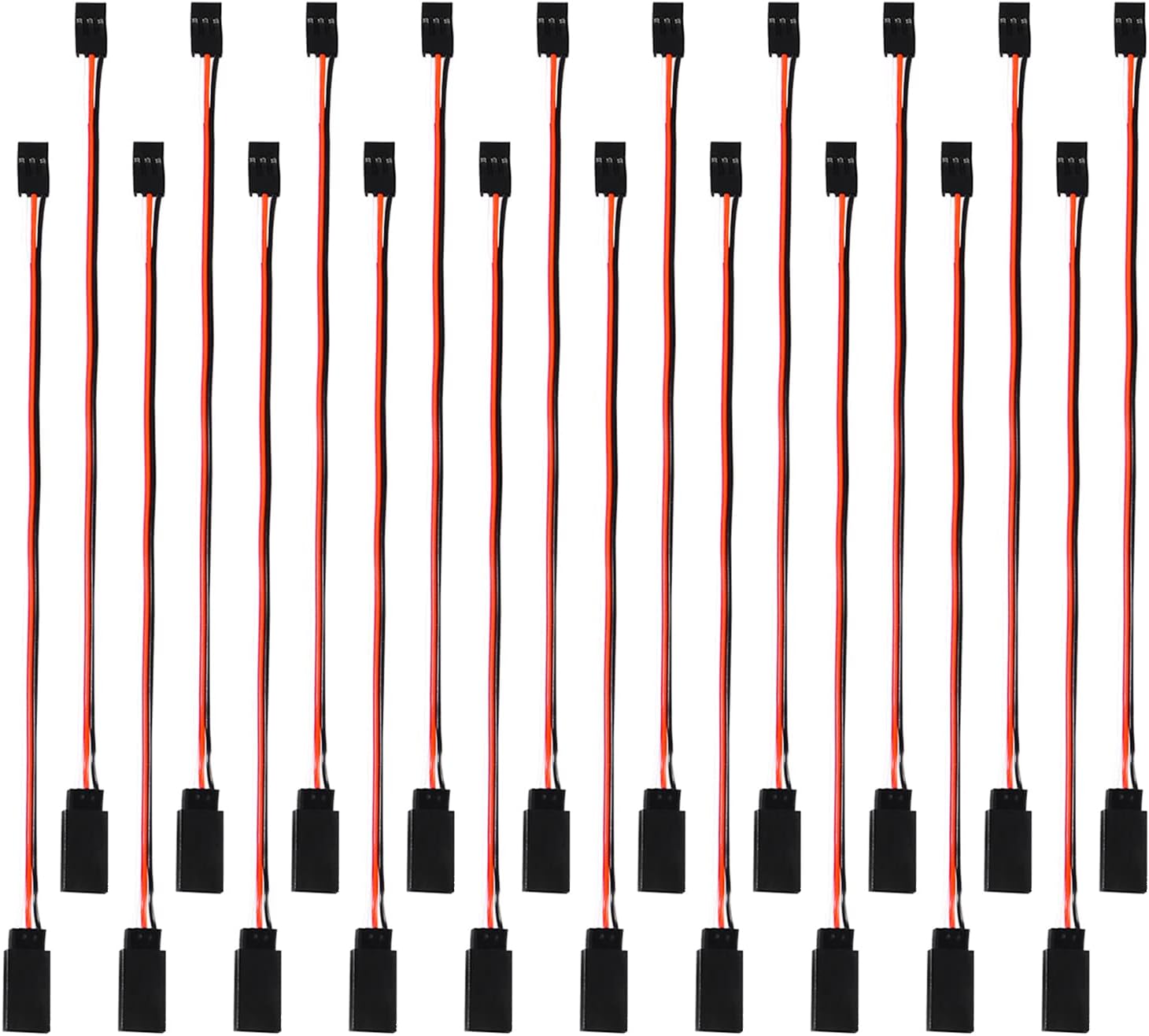 DIANN 20pcs 150mm Servo Extension Cable 3-Pin Extension Cord Wire Cable Connectors Servo Remote Control Cables Male to Female for RC JR Futab