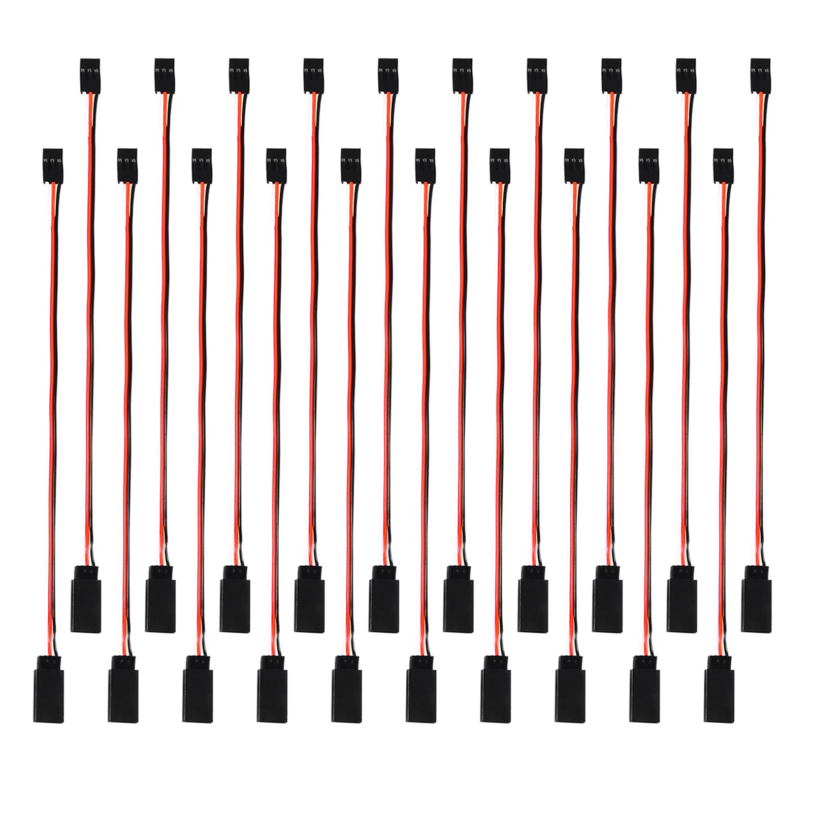 DIANN 20pcs 150mm Servo Extension Cable 3-Pin Extension Cord Wire Cable Connectors Servo Remote Control Cables Male to Female for RC JR Futab