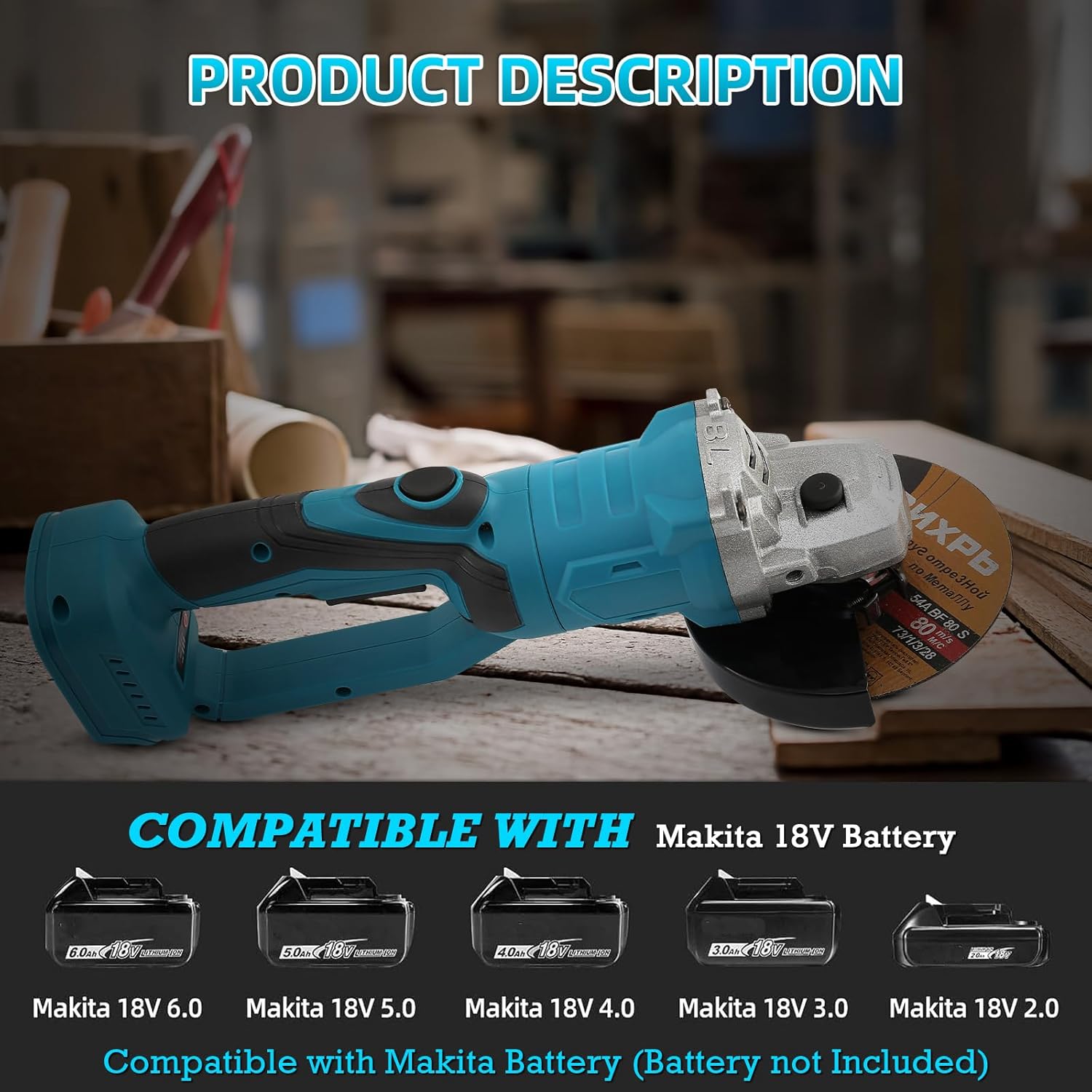 Cordless Angle Grinder for Makita 18V Battery, Nigeria Ubuy