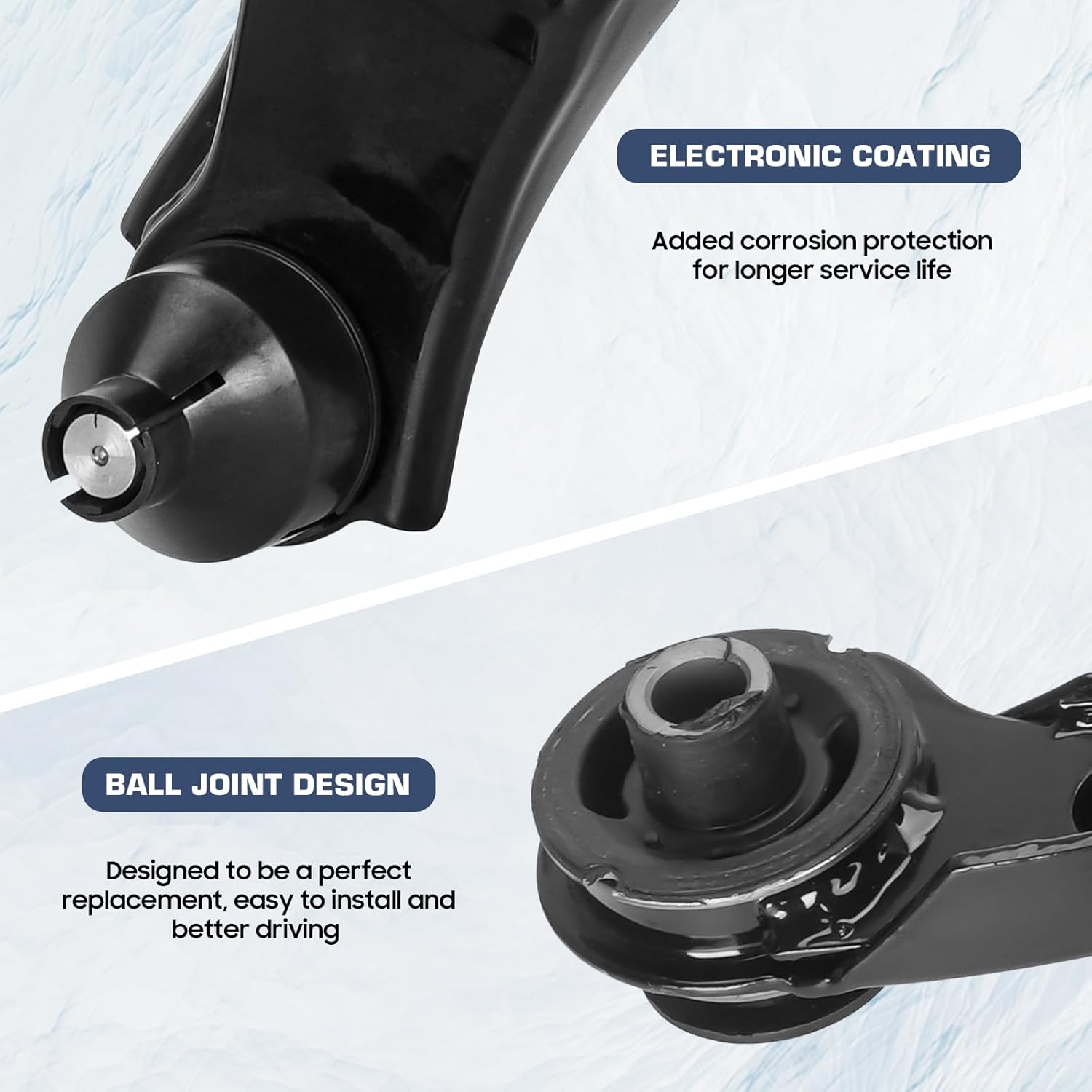 Front Lower Control Arm Pre-Assembled Ball Joint Fit for Chrysler PT Cruiser2001-2010, 2000-2005 Dodge Neon 2000-2001 Plymouth Neon Replace K620009 K620010-4pc Set
