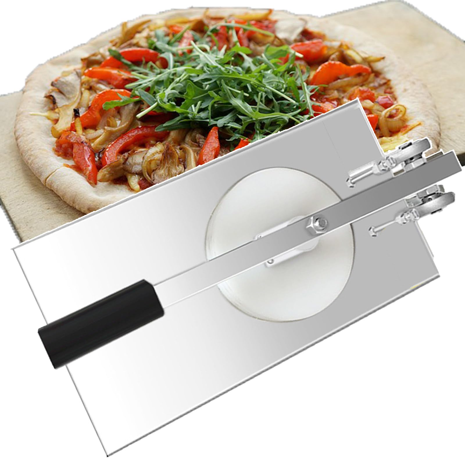 UMJIGF Manual Dough Presses, Adjustable Angle Tortilla Pastry Press Machine for Commercial, Labor-Saving Non-Stick Pizza Pasta Making Tools, Suitable for Pizza Dough, Pancake, Tortilla,20,20CM