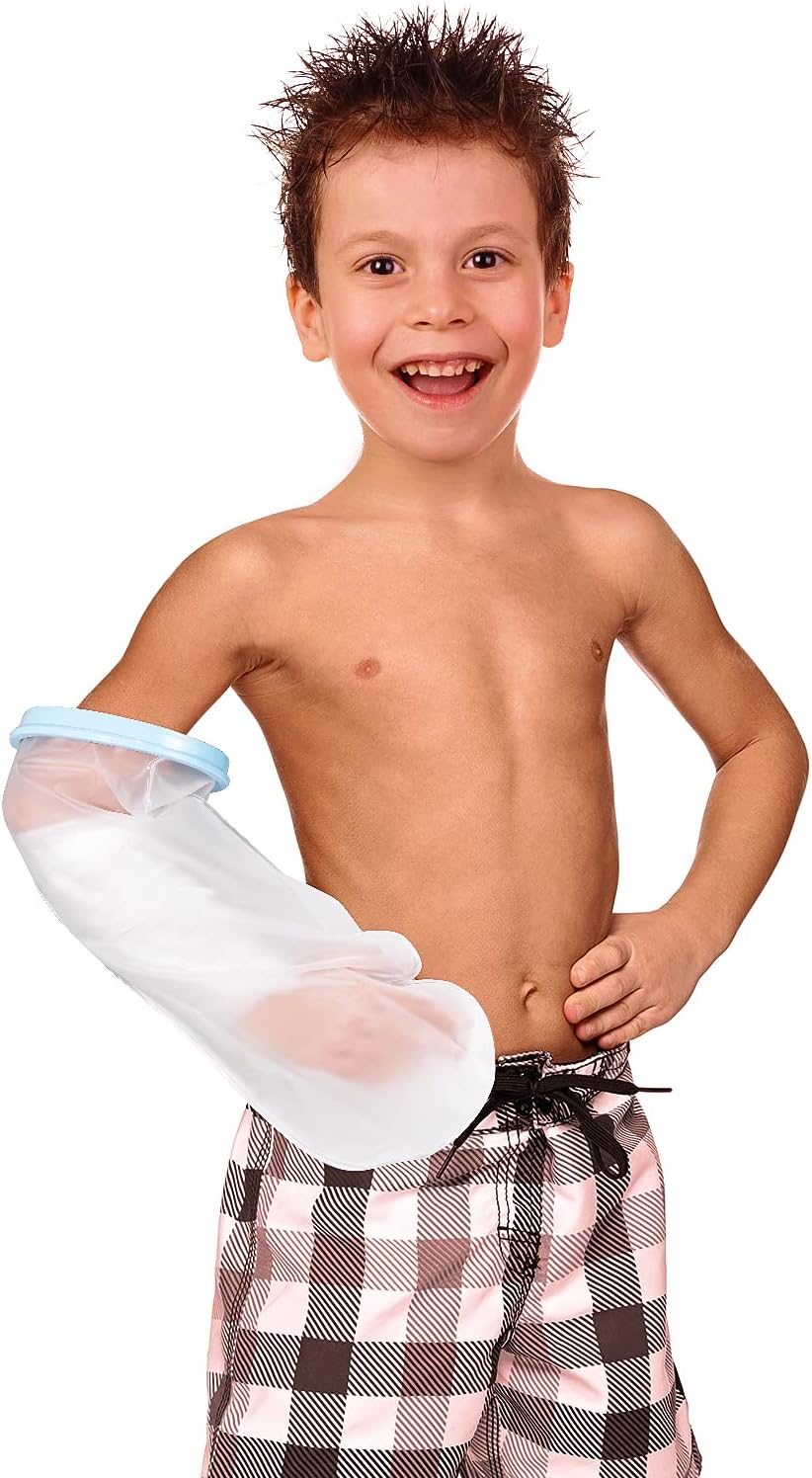Kids Waterproof Cast Cover Arm for Shower Bath,Arm Cast Protector to Keep Wounds Dry,Reusable Cast Bag, Cast Sleeve Watertight Seal for Broken Arms, Fingers, Wrists, Hands