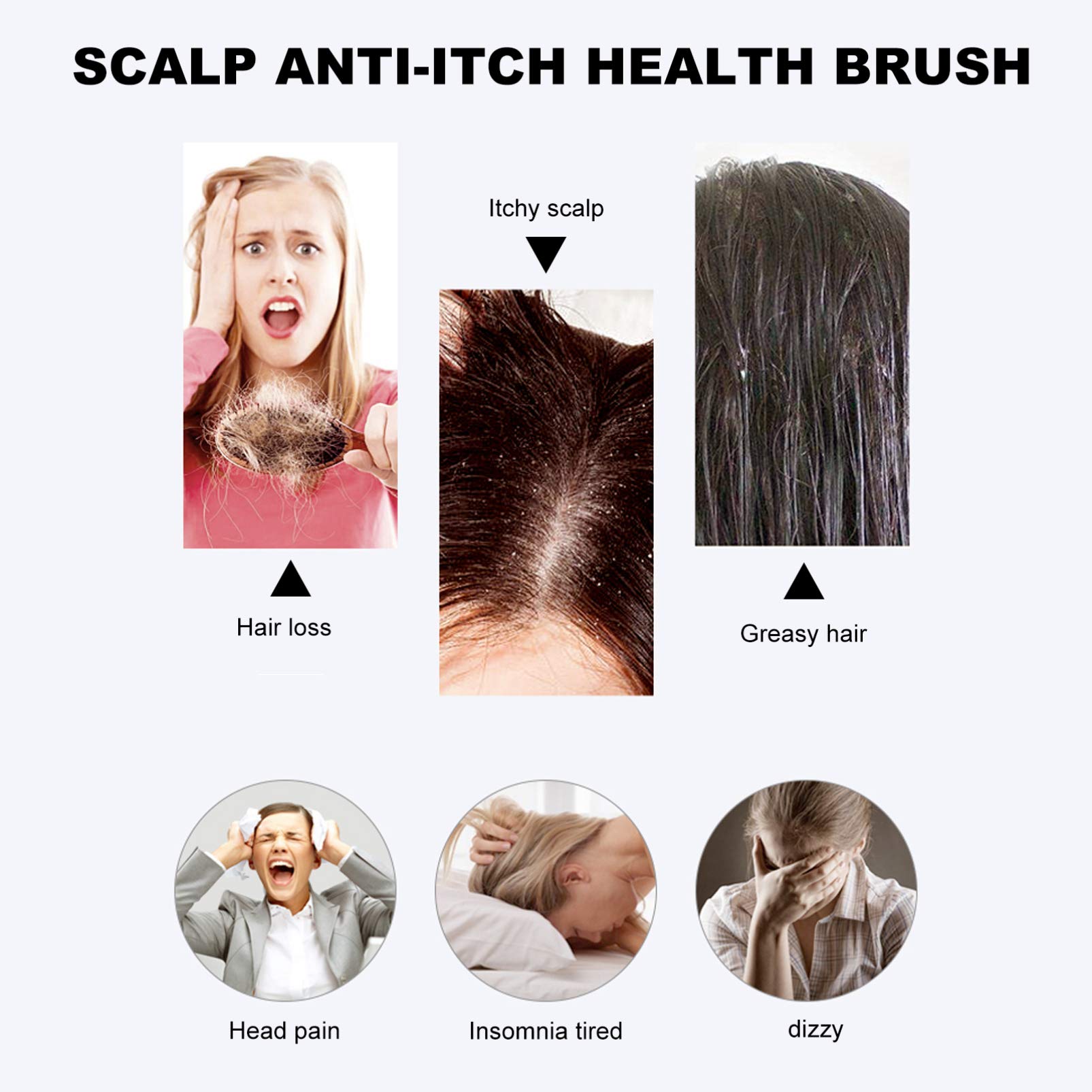 Beaupretty Cepillo de Masaje Creativo para Cuero Cabelludo y Cabello, 12 Piezas, Plástico Ligero Diseño de Clip de Mano para Eliminar Suciedad Endurecida y Uso en Lavado de Color Aleatorio