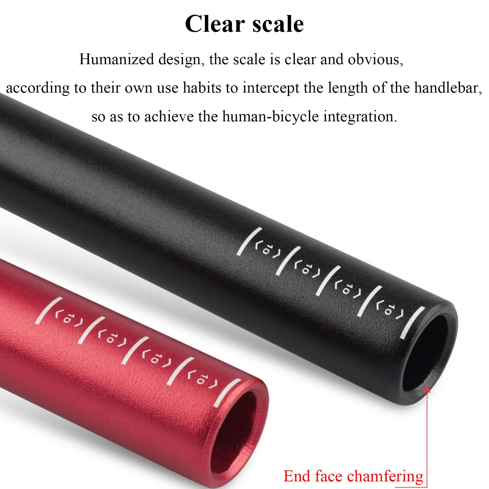 Guidon de vélo, rehausseurs de Guidon, Guidon de vélo, Guidon Ergonomique 31,8 mm x 720 mm, élévation 90 mm for Descente Tout-Terrain, Descente en Montagne, Escalade de Rue,(Red)