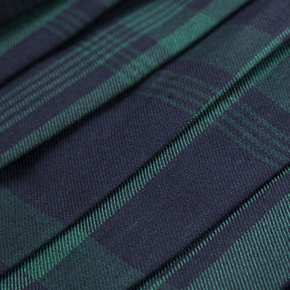 EXCHIC Women's A-Line Mini Skirt Stretchy High Waist Pleated Tennis Skirts Plaid School Uniform Dance Casual Wear - Image 3