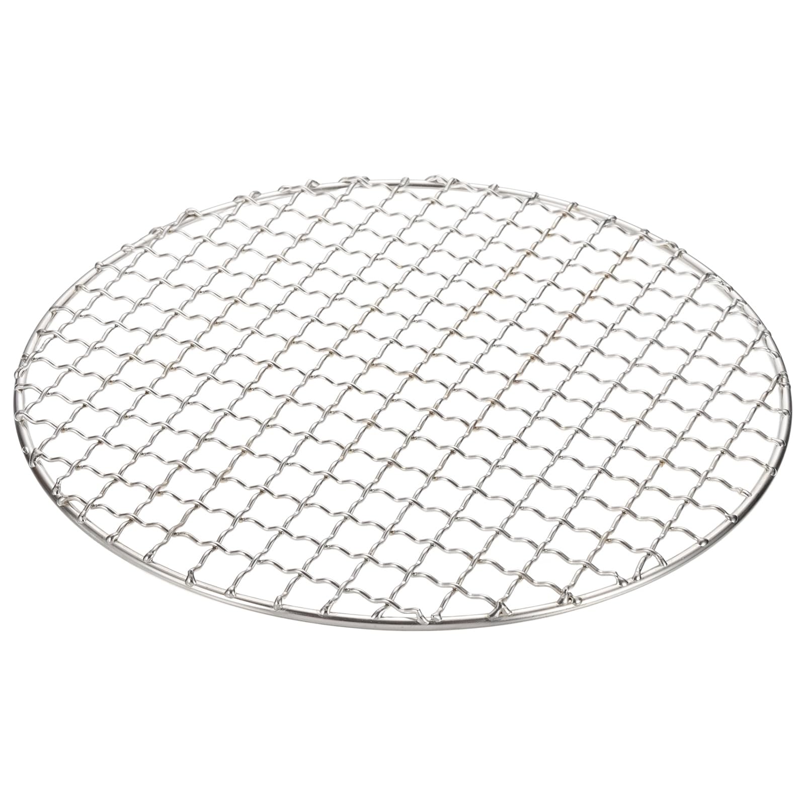 QUARKZMAN Griglia in Acciaio Inossidabile, Griglia Rotonda da 22 Cm per BBQ, Rete per Cottura A Vapore, Resistente A Forno E Lavastoviglie, per Cottura Grigliatura Arrostimento Argento