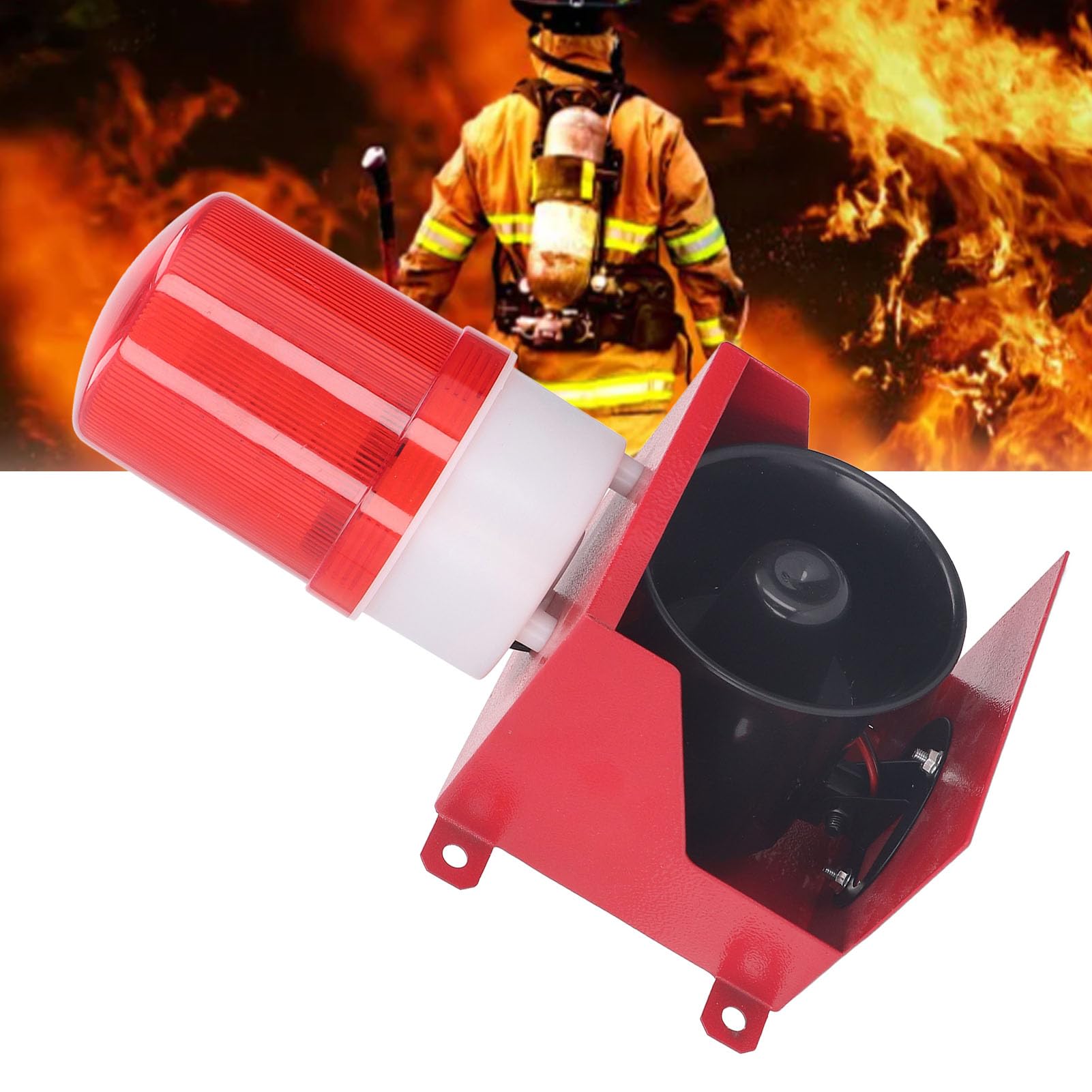 Leapiture Industrial Siren Alarm Outdoor Sound Light Horn Light Wide Application Small Clear for Various Environments (D)