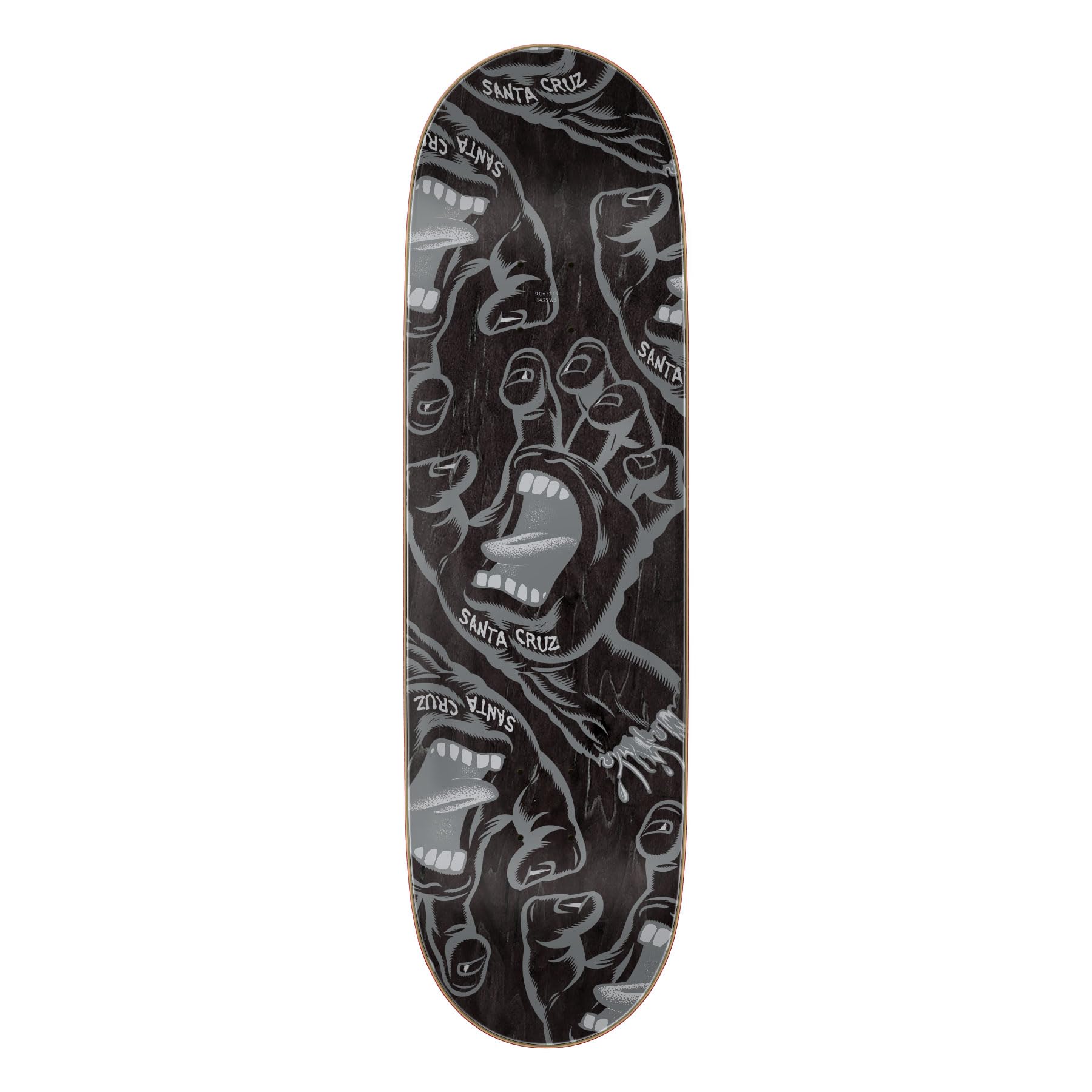 SANTA CRUZ Crowded Hand - Tablas de skate de 9 x 32.2 pulgadas