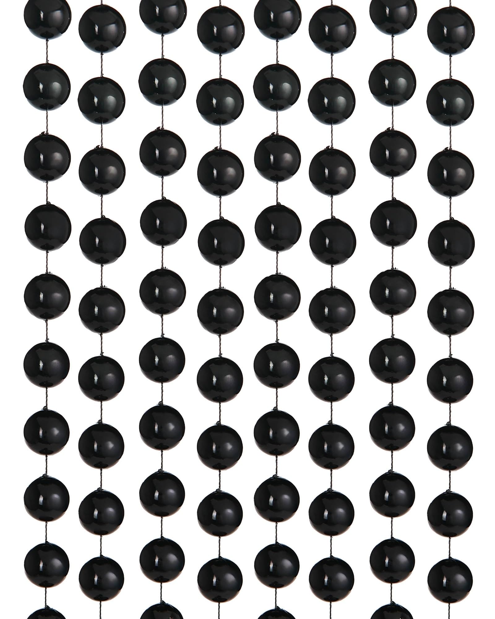Oversized Beaded Garland, Black, 2.7 m