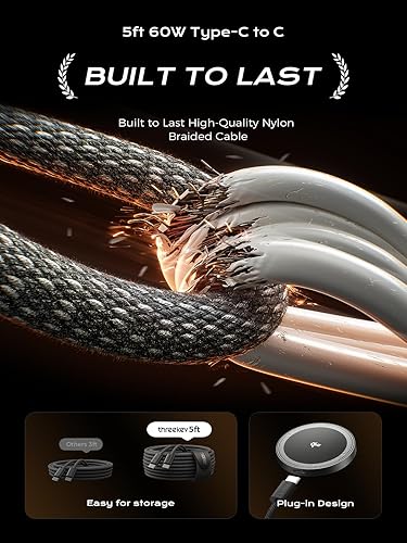 Miniatura 8 de THREEKEY Estación de carga, para cargador MagSafe con rotación de 180, almohadilla de carga rápida Qi2 de 15 W con imanes de doble cara, soporte de