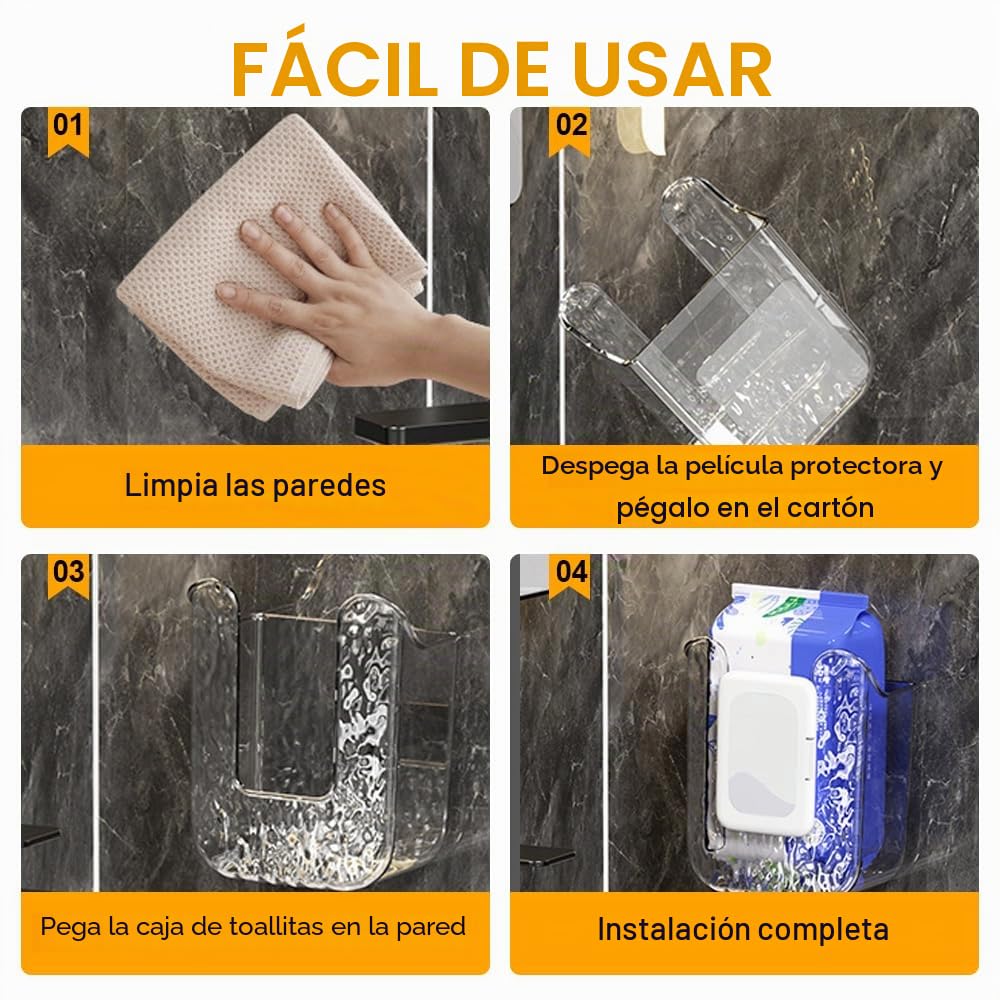 2 Dispensador de Toallita Húmedas dispensador toallitas montado en la pared | Caja de Almacenamiento para Toallitas Húmedas Soporte para Toallitas Colgantes Caja para Toallitas Húmedas para Cocina,Baño