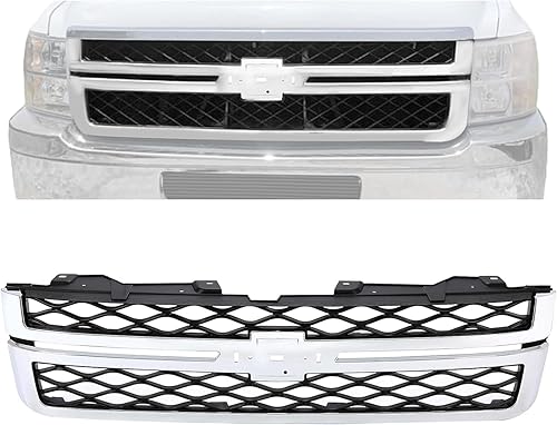 Miniatura 2 de KUAFU Parrilla de parachoques delantero compatible con Chevy Chevrolet Silverado GMC Sierra 2500 3500 HD 20966058 GM1200639 Parachoques Parrilla