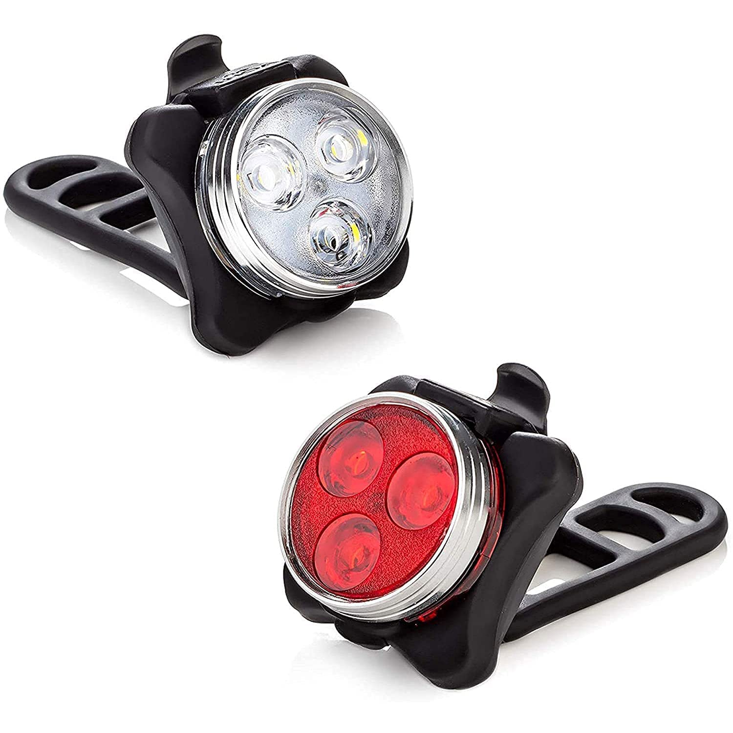 Strauss USB Rechargeable Bicycle Light Set | Super Bright Front Headlight & Rear Light | 4 Light Mode Options | IPX5 Waterproof Bike Lights for Night Riding | Ensures Cycling Safety (B08XZ9L94Y) Amazon Price History, Amazon Price Tracker