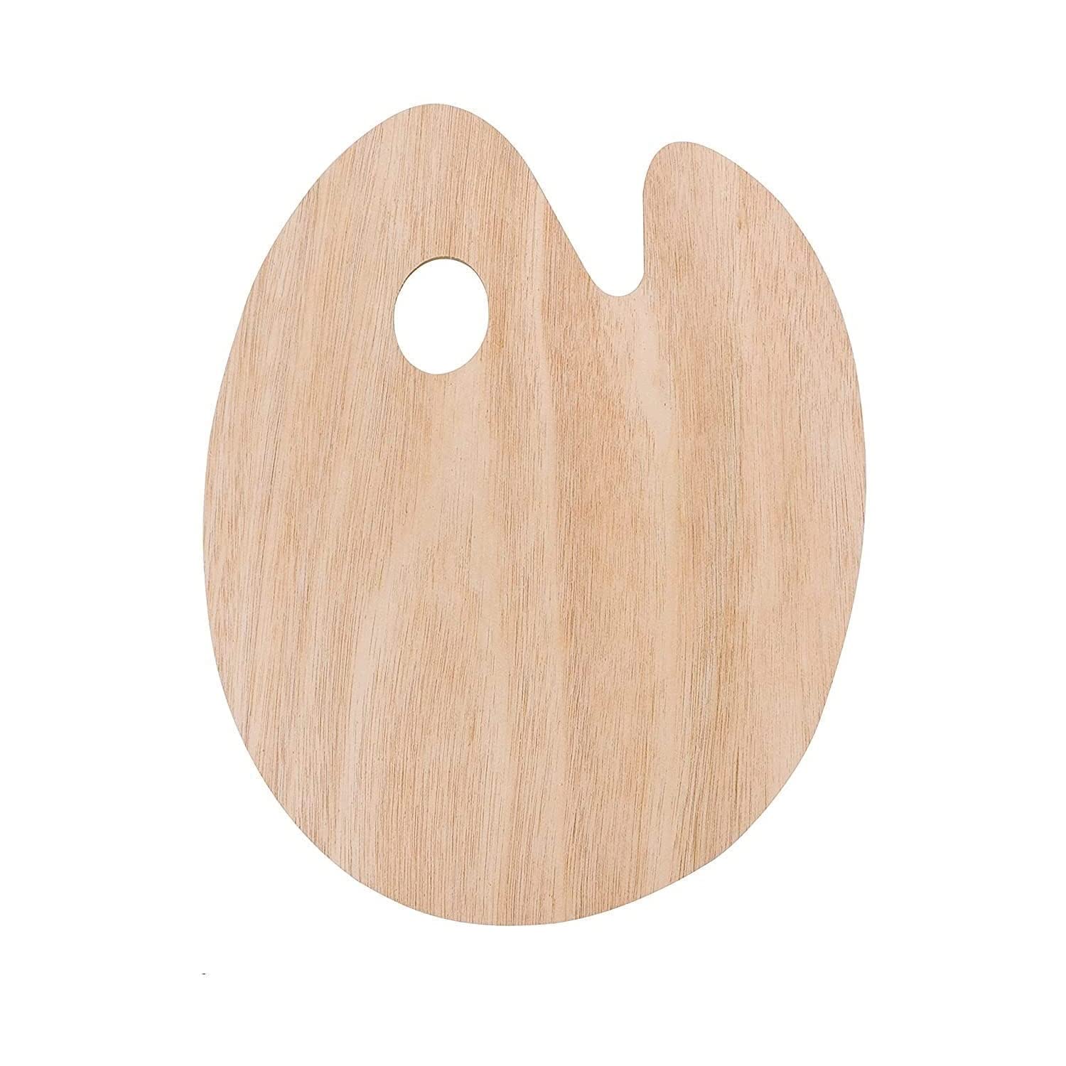 KRAFTMASTERS�Wooden Paint Palette for Acrylic Watercolor Oil Paint Oval Shaped with Thumb Hole 10 X 12 INCH-image-20