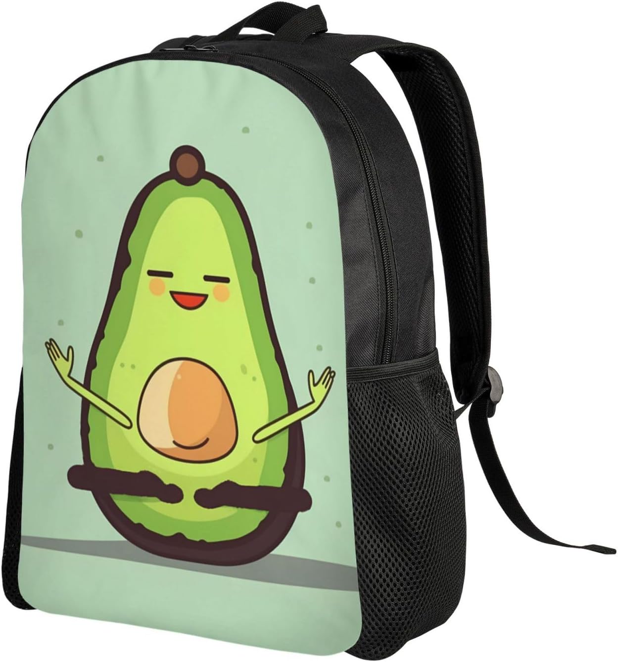 Cute Yoga Avocado Cute Backpack Waterproof Lightweight Laptop Backpack Shoulder Bag Casual Daypack For Women Men image 2