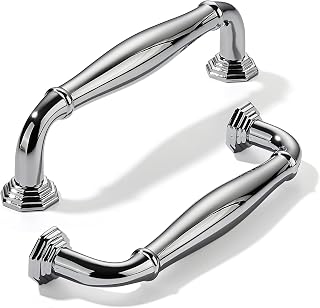 khtumeware 10 Pack 5 Inch(128mm) Polished Chrome Cabinet Pulls Heavy Duty Solid Cabinet Handles Heavy Duty Solid Cabinet Hardware for Cupboard Drawer Pulls Dresser Handle