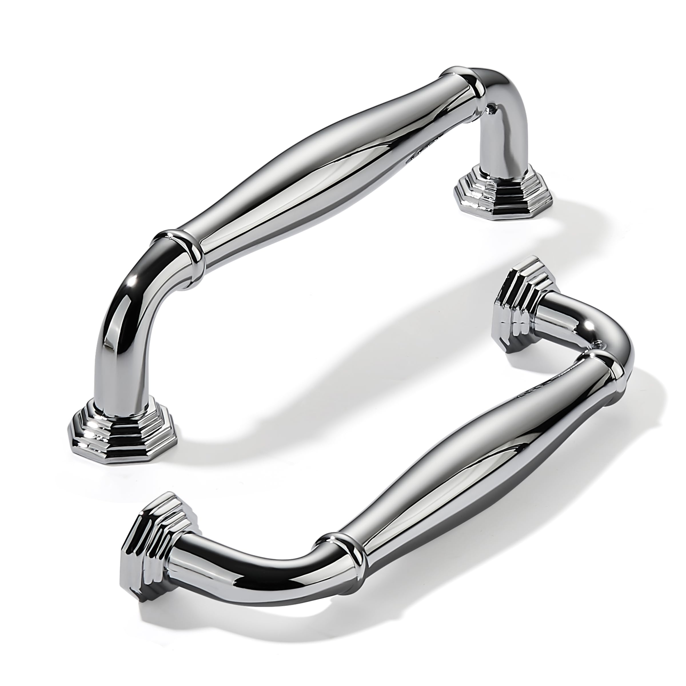 Khtumeware - 80324 Polished Chrome Cabinet Pulls CTC 4 in (102 mm) 10 Pack