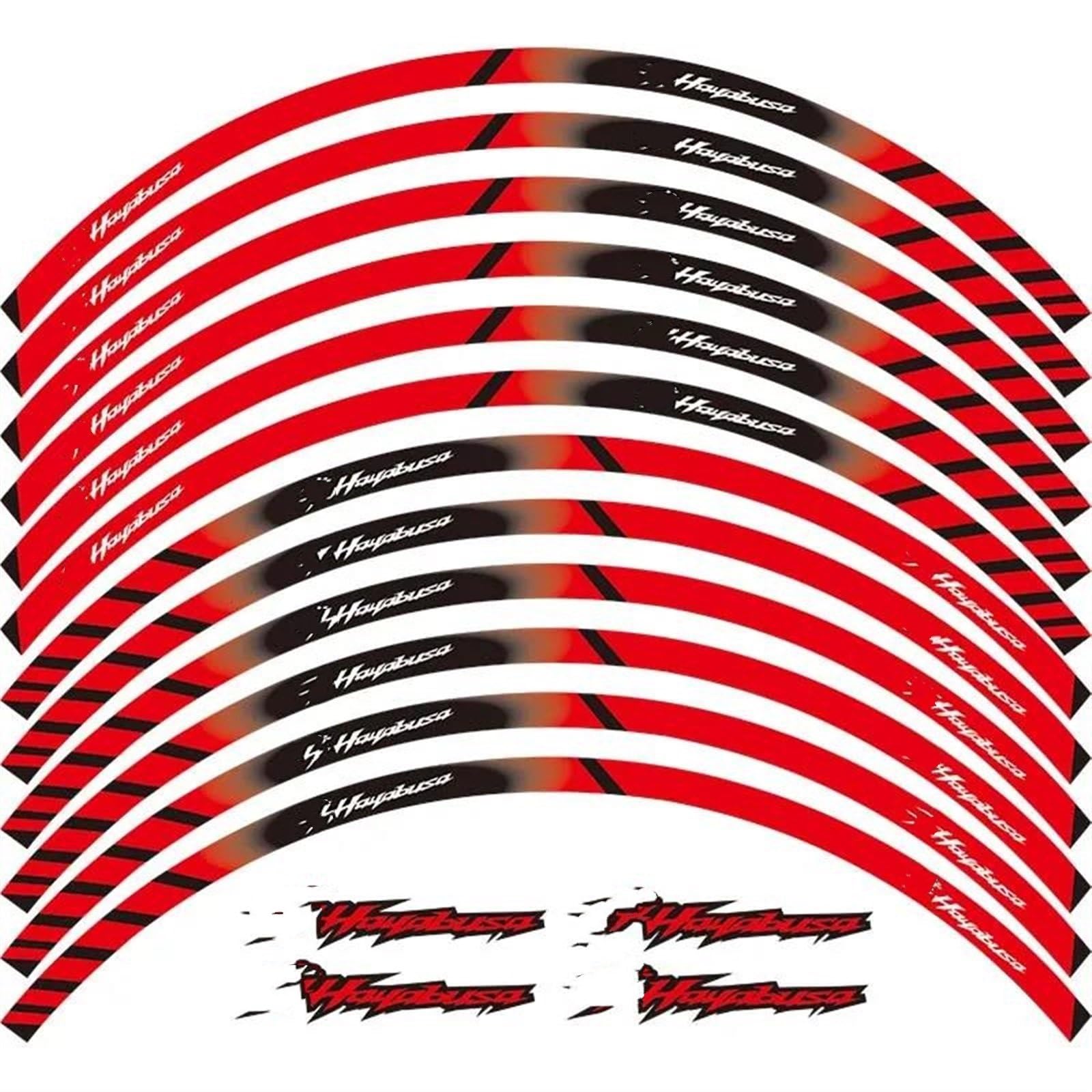 Motorcycle Wheel Stickers Rim Motorbike Decals for Suzuki for Hayabusa GSXR1300 GSX1300R GSXR1300R Decorative(Color4)