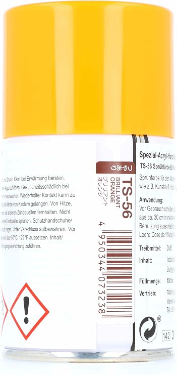 TAMIYA America, Inc Spray Lacquer TS-56, Brilliant Orange, TAM85056