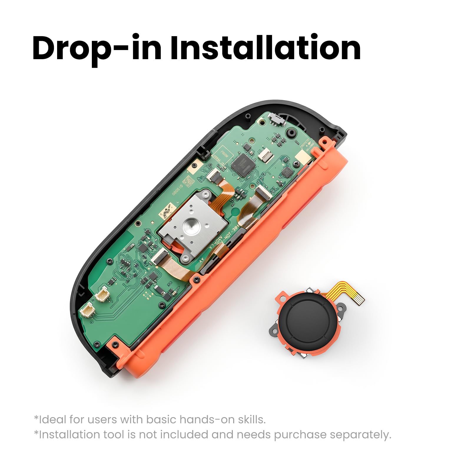 GuliKit Switch 2 Joysticks Ersatz, aktualisierter Anti-Drift TMR elektromagnetischer Joystick für Switch LCD/OLED Joy Con & Switch Lite, analoges Thumbstick-Upgrade-Kit mit mehrfarbigen Stickkappen