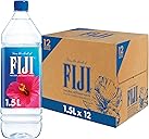 FIJI Natural Artesian Bottled Water 1.5 Liters / 50.7 Fl Ounce (Pack of 12) - 100%!N(MISSING)atural Electrolytes
