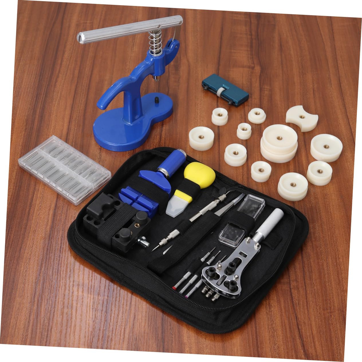 Kit de Herramientas de Reparación de Relojes de 409 Piezas Abridor de Relojes Versátil Juego de Destornilladores para Quitar para Relojeros