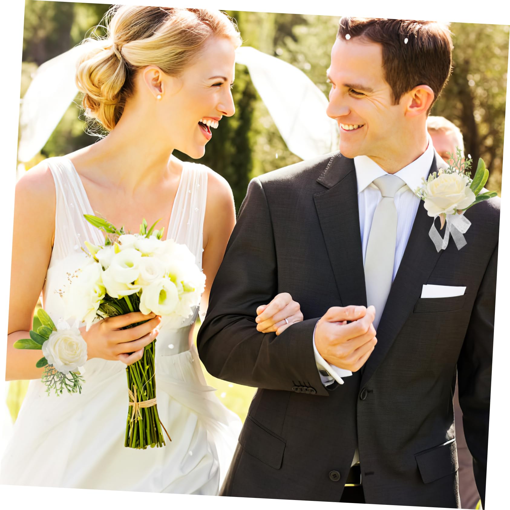 SOIMISS 4sätze Dekorative Handgelenkblumen Für Hochzeiten Kunstblumenarmband Mit Perlen Braut Und Brautjungfern-Corsage Teiliges Für Besondere Anlässe