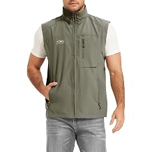 Flygo Mens Summer Lightweight Outdoor Vest Casual Utility Travel Work Fishing Hiking Photo Vest with Pockets